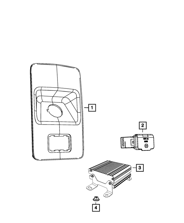 68042913AA - Electrical: Center Console Bezel for Mopar Image