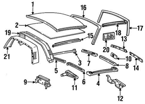 Roof & Components for 1993 Porsche 911 #0