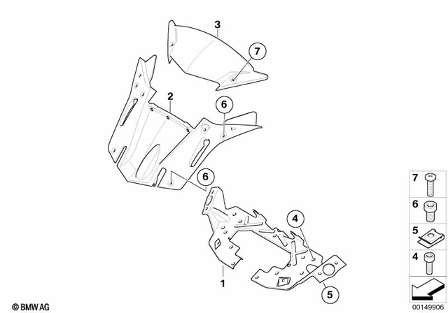 6327657966 - Frame and Mounting Parts: Fillister Head Screw - M5X20si for BMW-Motorrad Image