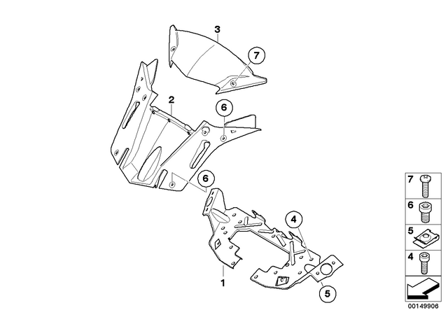 46637685027 - : Cover, Windshield Adjustment for BMW-Motorrad Image