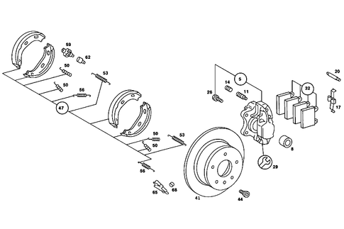 Rear Wheel Brake for 1988 Mercedes-Benz 560SL #0