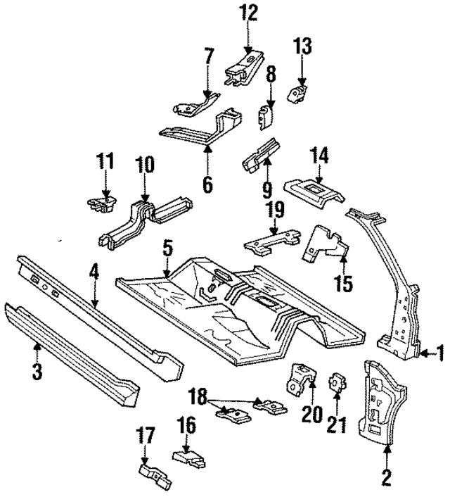 F6ZZ6110534AD - : Side Rail for Ford: Mustang Image