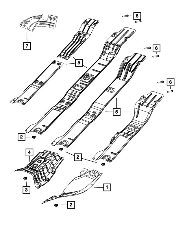 68066354AA - Exhaust: Floor Pan Front Tunnel Silencer for Mopar Image