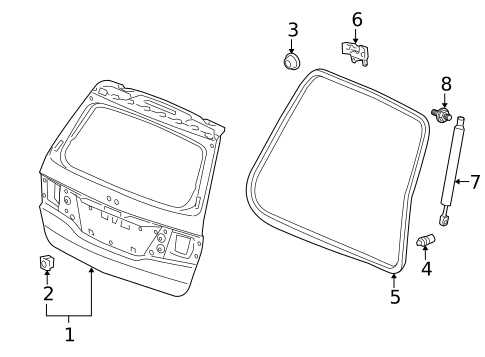 Gate & Hardware for 2005 Honda Odyssey #0