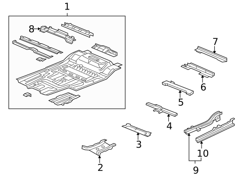 Floor & Rails for 2007 Honda Ridgeline #0