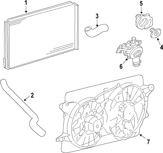 RH161 - Cooling System: Thermostat Housing for Ford Image