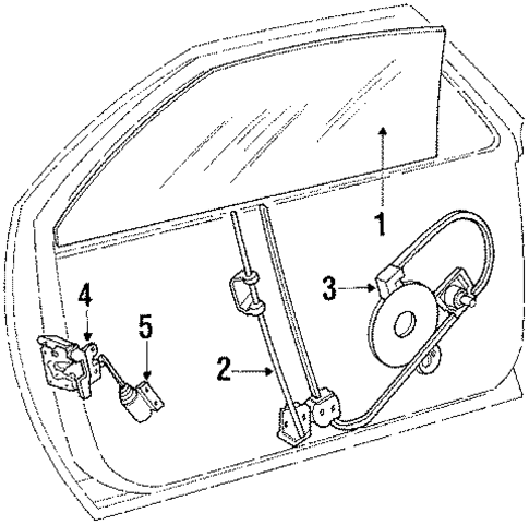 Glass - Door for 1984 Dodge Daytona #0