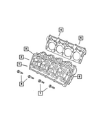 R8225257AA - 5.7L Gas; Engine: Engine Cylinder Head Assembly, Left Side, Remanufactured for Chrysler: 300, Aspen | Dodge: Challenger, Charger, Durango, Ram 1500, Ram 2500, Ram 3500 | Jeep: Commander, Grand Cherokee | Ram: 1500, 2500, 3500 Image