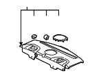 25766104 - : Pkg Tray Trim for Cadillac: DeVille Image