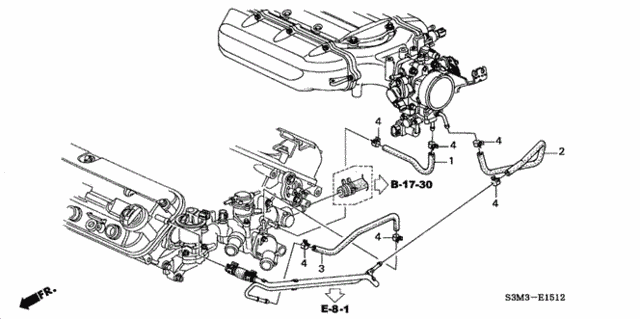 Water Hose (3) for 2003 Acura CL #0