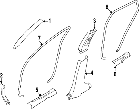 Interior Trim - Pillars for 2025 Nissan Murano #0