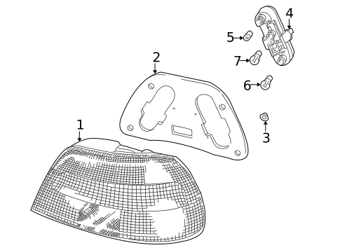 Tail Lamps for 2004 Volvo S40 #1