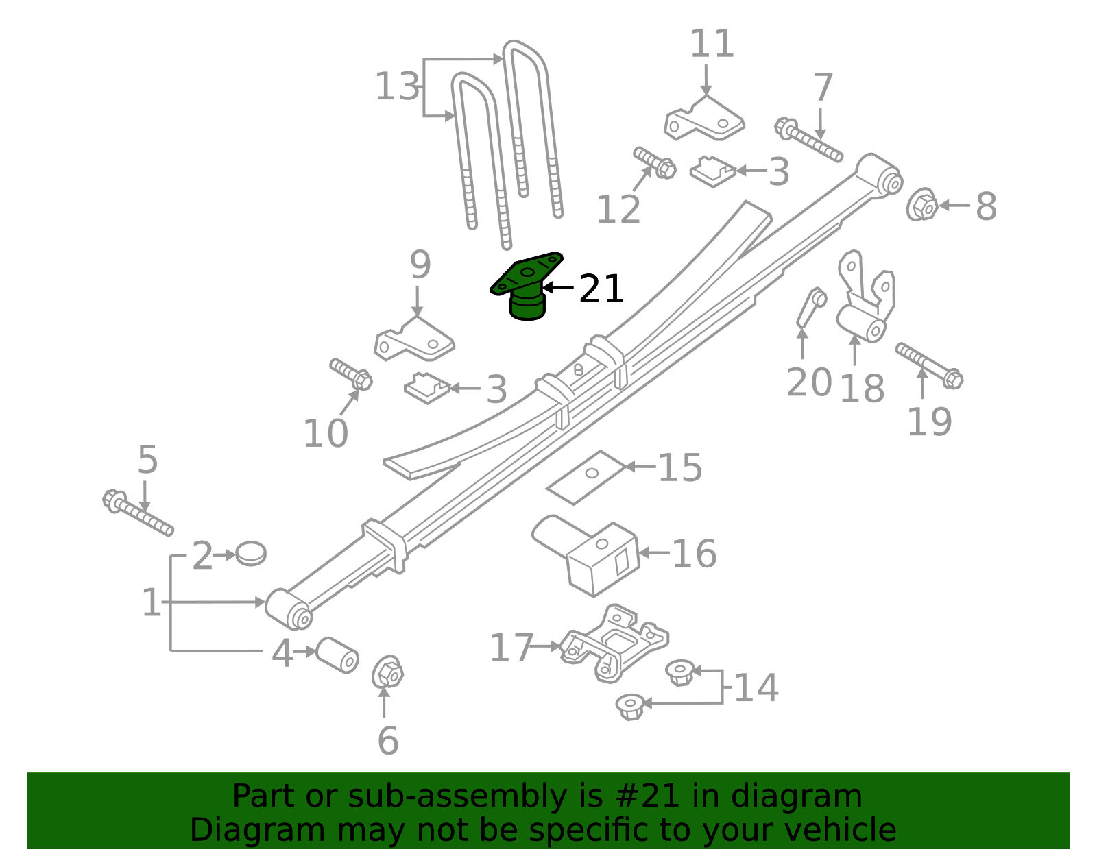 HC3Z-4730-B - Leaf Spring Bumper 2017-2026 Ford | Ford Parts Direct