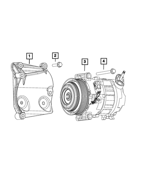 Air Conditioner Compressor and Mounting for 2025 Ram ProMaster 3500 #0