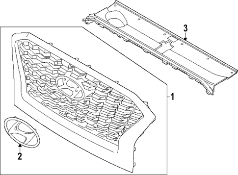 Grille & Components for 2021 Hyundai Palisade #0