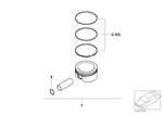 11257513075 - Engine: Piston Kit for Mini Image