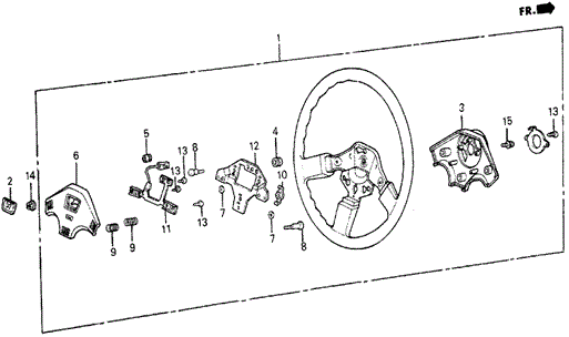 Steering Wheel (3) for 1987 Honda Civic #0