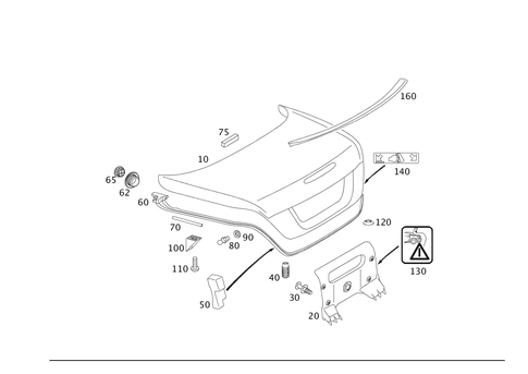 Trunk Lid for 2008 Mercedes-Benz SLK280 #0