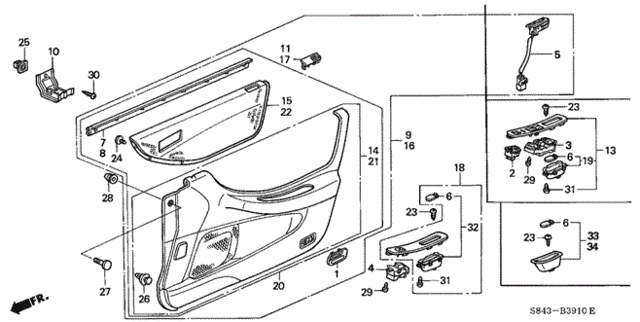 Front Door Lining for 2001 Honda Accord #0