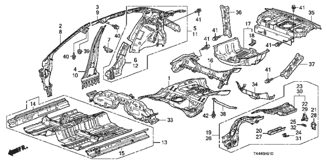 Floor - Inner Panel for 2011 Acura TL #0