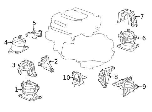 Engine & Trans Mounting for 2015 Acura RLX #0