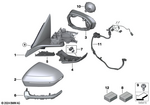 51165B3A860 - : Outside Mirror Cover Cap, Right, Primed for BMW Image