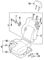 MR732361 - : Seat Back Assembly for Mitsubishi: Eclipse Image