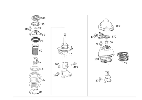 Front Suspension Strut and Suspension Strut Mount for 2014 Mercedes-Benz E400 #0