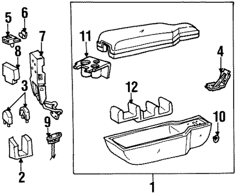Front Armrest for 2000 Lincoln Continental #0