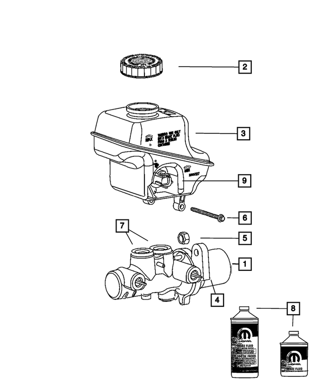 68048550AA - Brakes: Brake Fluid Level Switch for Mopar Image