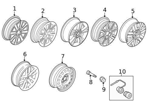 Wheel for 2009 Lincoln MKX #0