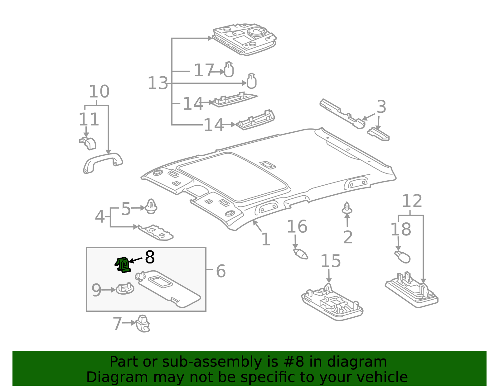 74336-47010 - Sun Visor Clip 2010-2015 Toyota | Longo Toyota Parts