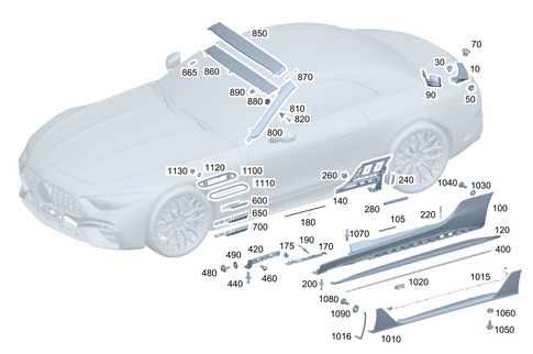 Exterior Detachable Parts for 2025 Mercedes-Benz SL43 AMG #0
