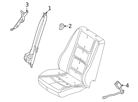 Front Seat Belts for 2008 Mercury Milan #0