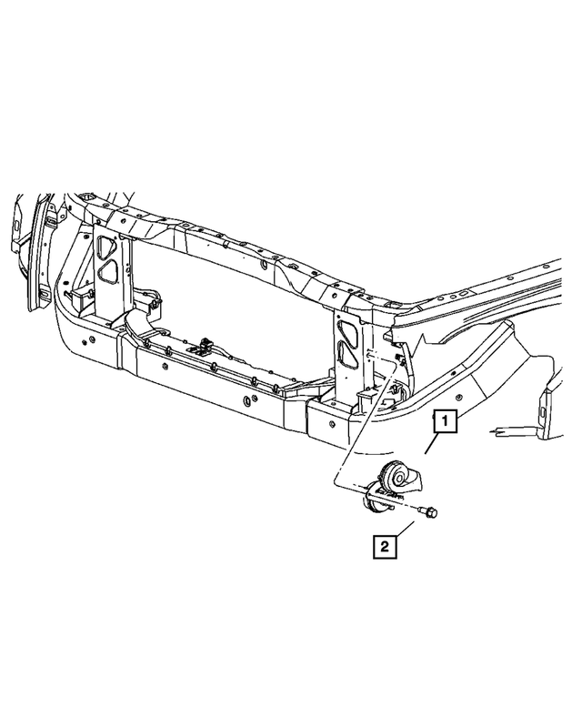 56043186AF - Electrical: Horn And Bracket for Mopar Image