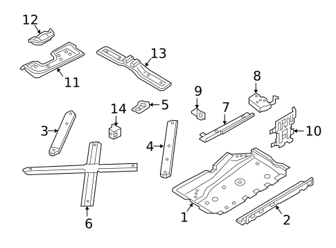 Rear Floor & Rails for 2019 Land Rover Range Rover Evoque #0