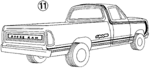 4240789 - Body: Stripe Tape for Dodge: D100, D150, D250, D350, W100, W150, W250, W350 Image