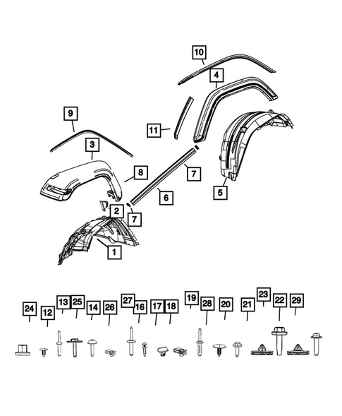 Moldings and Ornamentation for 2024 Jeep Wrangler #0