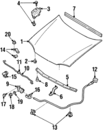 F7CZ16612AA - Body: Hood for Ford Image