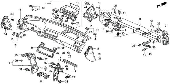 Instrument Panel for 1998 Acura CL #0
