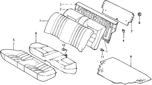 Rear Seat (1) for 1988 Honda Civic #0