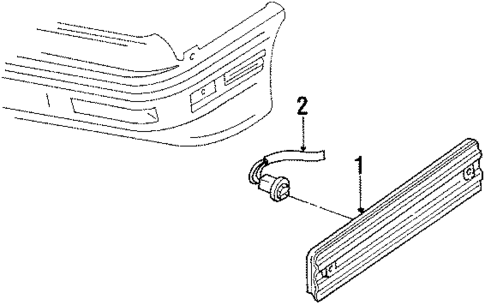 Side Marker Lamps for 1991 Ford Probe #1