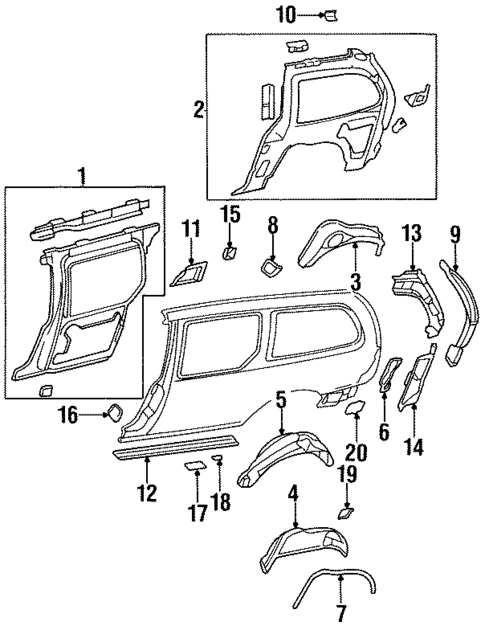Inner Structure for 1997 Dodge Grand Caravan #0