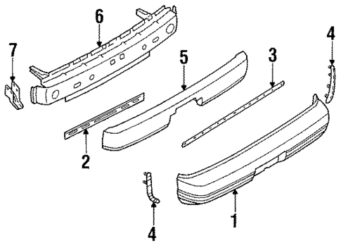 Bumper & Components - Rear for 1993 Nissan 240SX #0