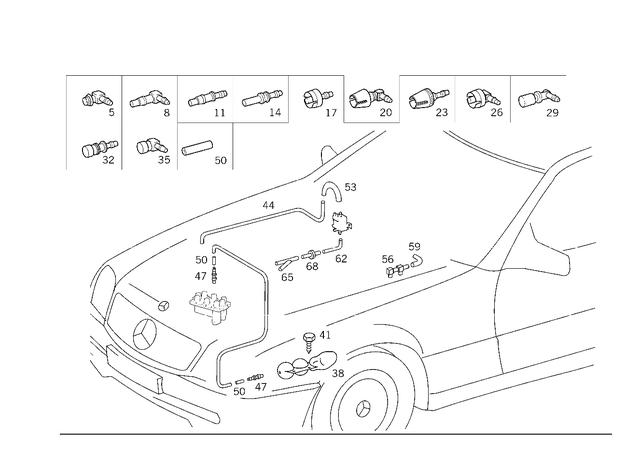 202805024464 - Hydraulic and Vacuum System: Plug for Mercedes-Benz Image image