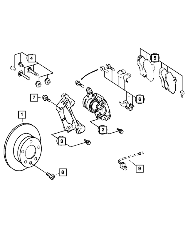 68030190AA - Service Brakes: Disc Brake Pin Kit for Mopar Image