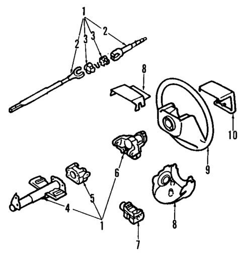 Steering Column for 1990 Pontiac LeMans #0