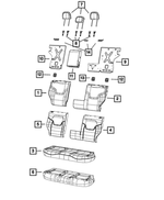6EN06PS4AA - Interior Trim: Rear Headrest, Center for Jeep: Renegade Image