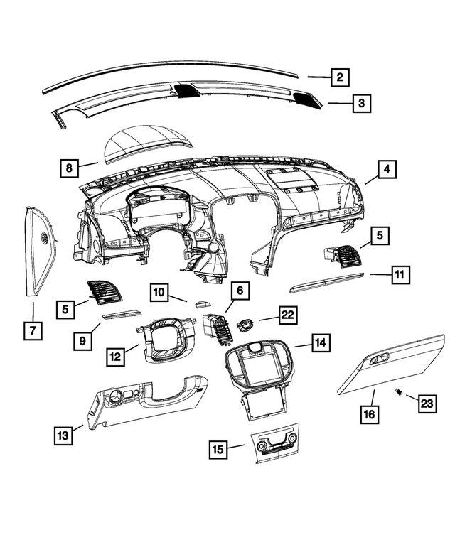 68138344AA - Interior Trim: Instrument Panel Seal for Mopar Image