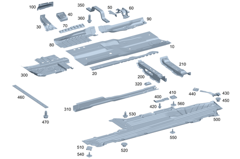 Front Floor for 2021 Mercedes-Benz C300 #0